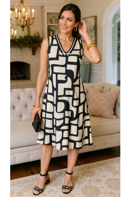 171203 - Vestido Ramany Estampa Abstrata